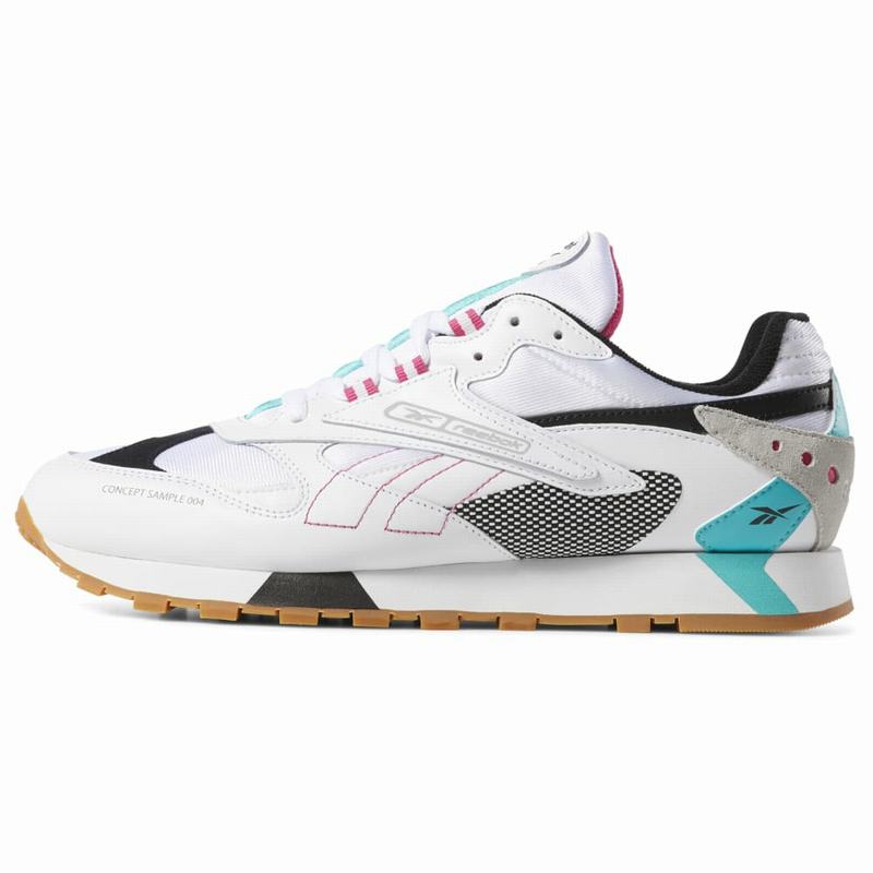 Reebok Classic Leather Ati 90s Tenisky Damske - Biele/Tyrkysové/Čierne/Siva AX1944BX